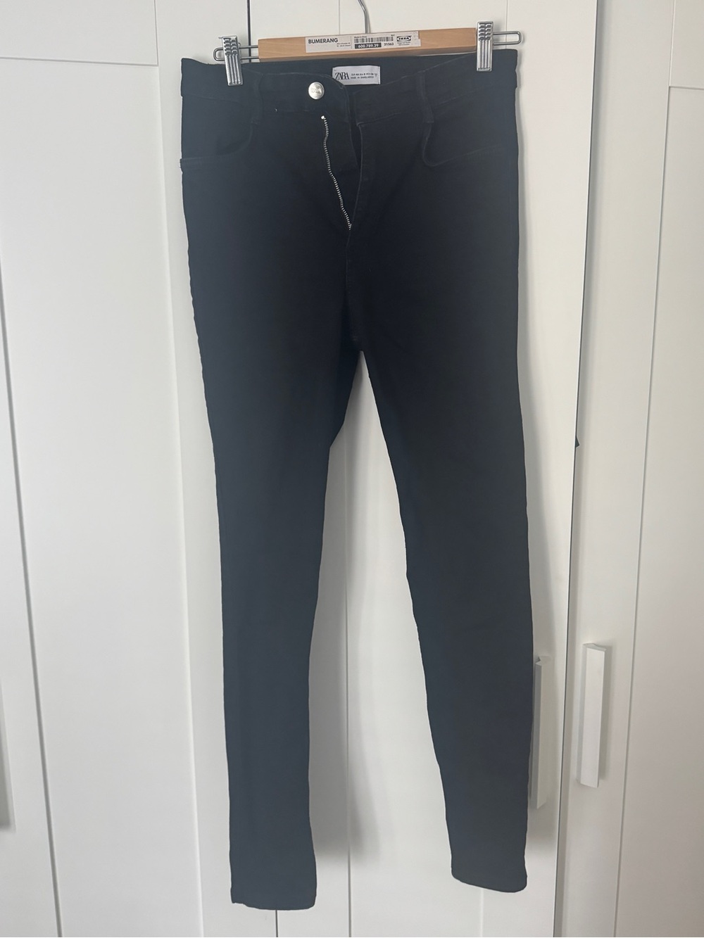 Zara Black Skinny High-Rise Jeans